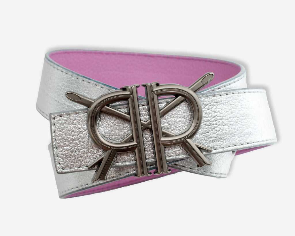 Orchid and Metallic Silver with Gunmetal Buckle