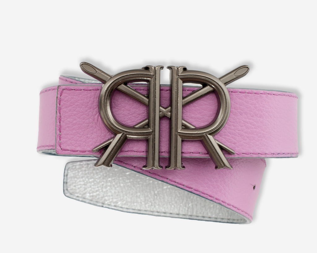 Orchid and Metallic Silver with Gunmetal Buckle