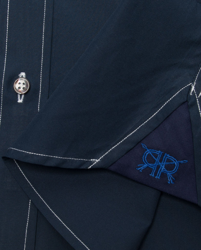 Tailored - Navy with White Stitch