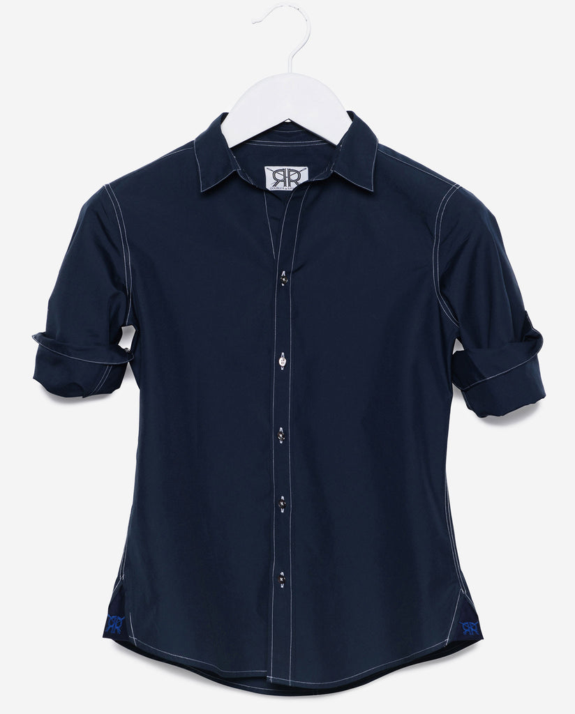 Tailored - Navy with White Stitch