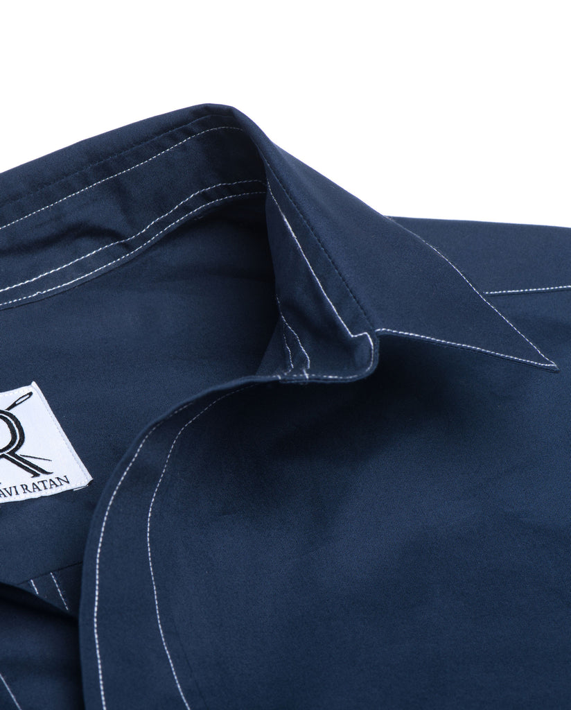 Tailored - Navy with White Stitch