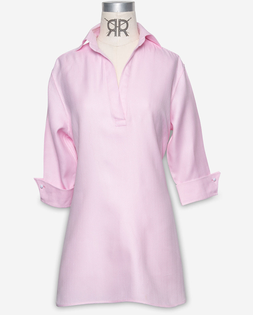 Tunic - Pink Herringbone