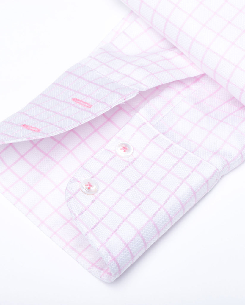 Tailored - White with Pink Check