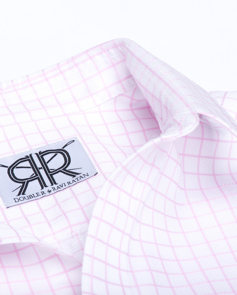 Tailored - White with Pink Check