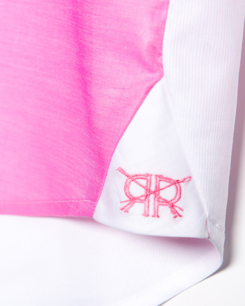 Sleeveless - Pink and White Colorblock