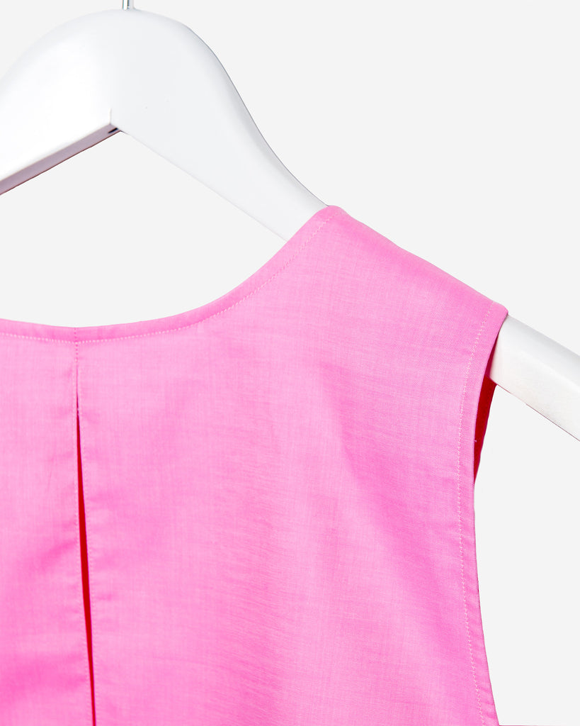 Sleeveless - Pink and White Colorblock