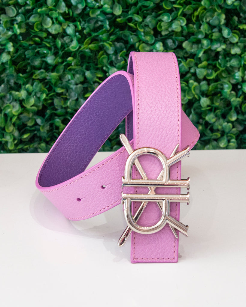 Pink Purple Belt Strap with Buckle