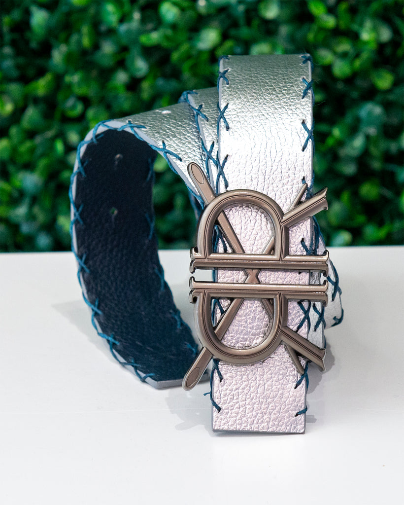 Silver Belt Strap with Buckle