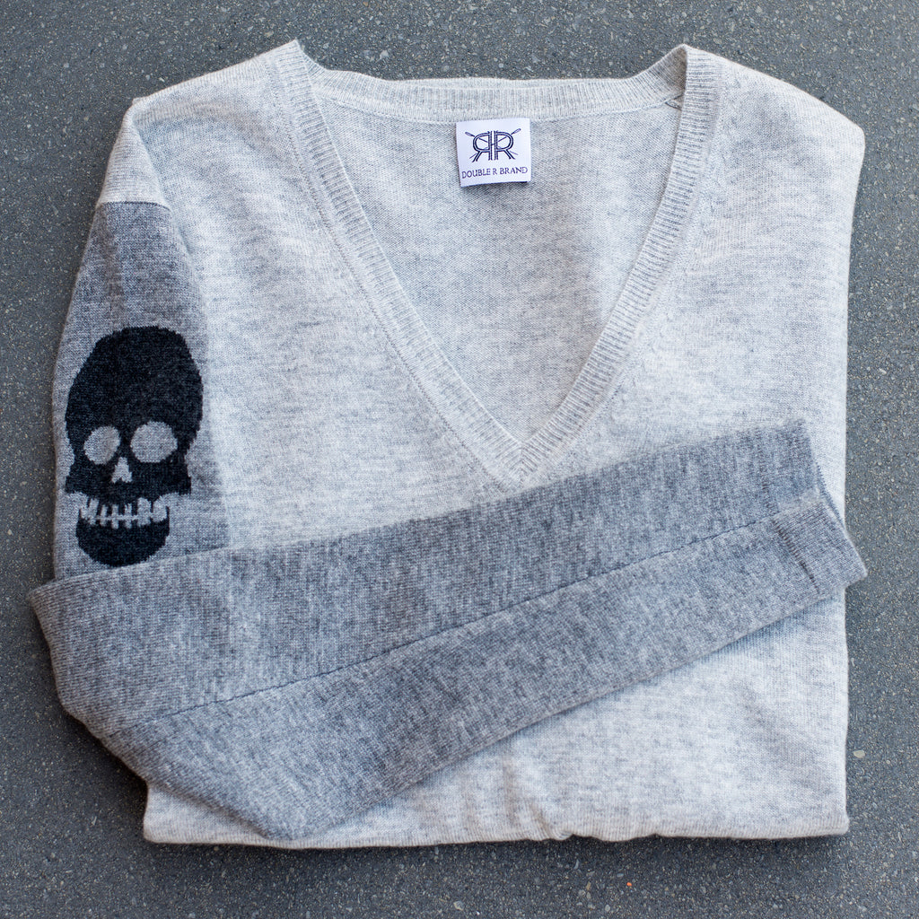 Skull Intarsia Cashmere Sweater