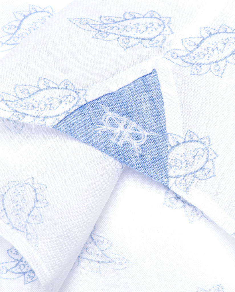 Tailored - Blue Paisley Linen