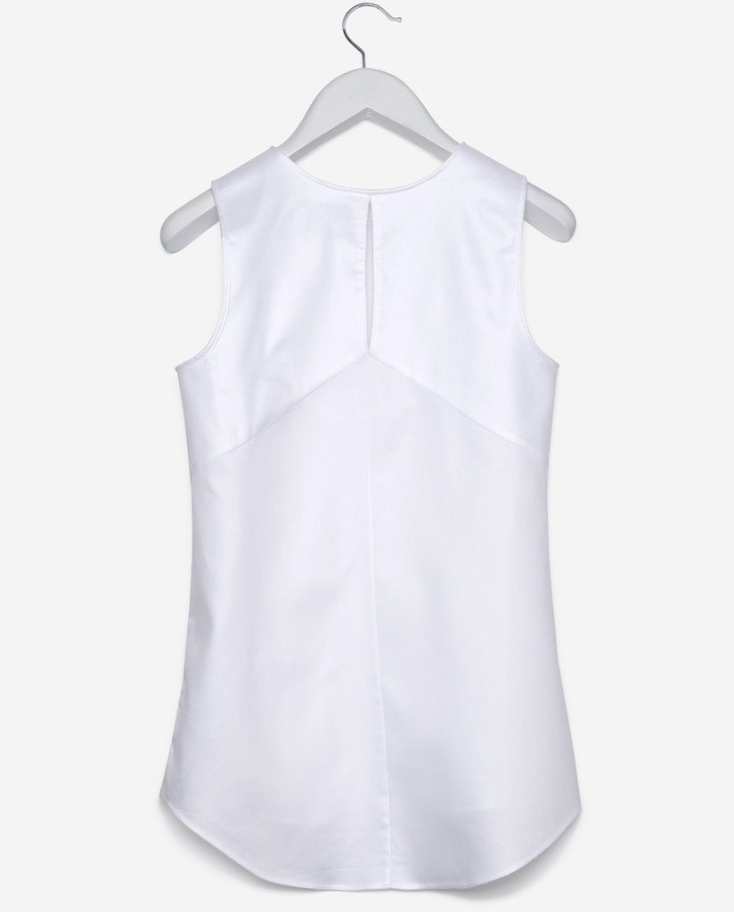 Sleeveless - White Textured