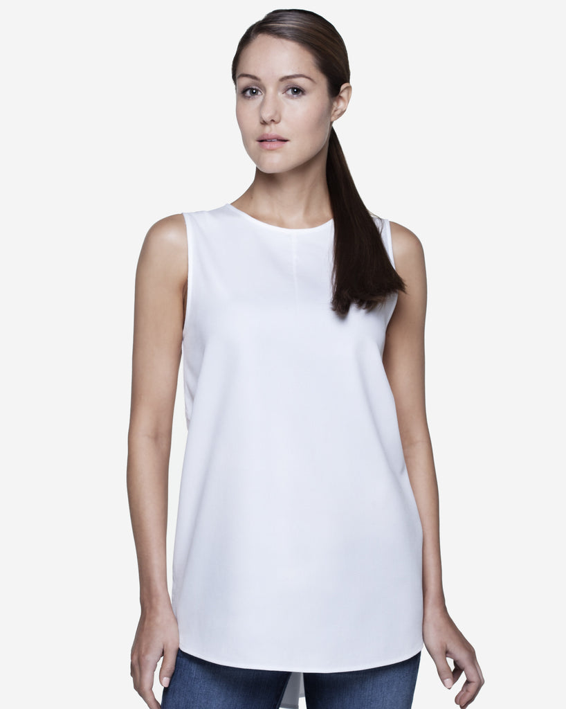 Sleeveless - White Textured
